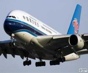 yapboz China Southern Airlines en büyük Çince aerolina olduğunu